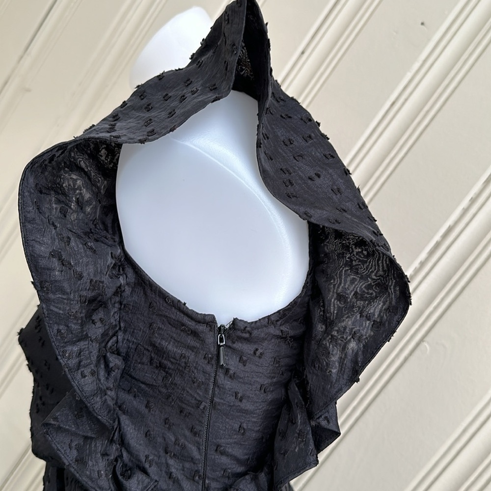 Chelsea 28 Ruffle Cap Sleeve Organza Midi Dress XXS - Picture 8 of 14